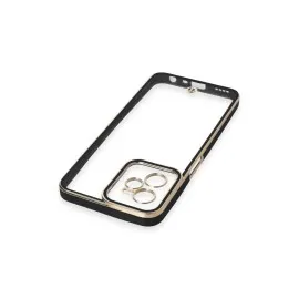 Newface Realme C35 Kılıf Liva Lens Silikon - Siyah