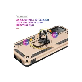 Newface Samsung Galaxy A33 5G Kılıf Sofya Yüzüklü Silikon Kapak - Gold