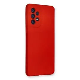 Newface Samsung Galaxy A53 5G Kılıf Nano Içi Kadife Silikon - Kırmızı