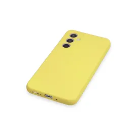 Newface Samsung Galaxy A54 5G Kılıf Nano Içi Kadife Silikon - Sarı