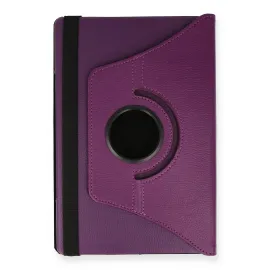 Newface Samsung Galaxy P610 Tab S6 Lite 10.4 Kılıf 360 Tablet Deri Kılıf - Mürdüm