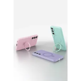 Newface Samsung Galaxy S24 FE Regal Magsafe Standlı Kapak - Siyah