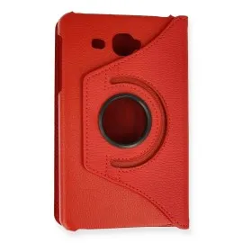 Newface Samsung Galaxy T280 Tab A 7 Kılıf 360 Tablet Deri Kılıf - Kırmızı