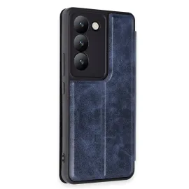 Newface Vivo V30 Lite 4G Kılıf Flip Cover - Lacivert