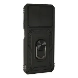 Newface Xiaomi Redmi Note 11 Kılıf Pars Lens Yüzüklü Silikon - Siyah