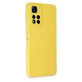Newface Xiaomi Redmi Note 11 Pro Plus 5G Kılıf Nano Içi Kadife Silikon - Sarı