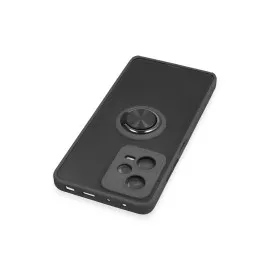 Newface Xiaomi Redmi Note 12 Pro 5G Kılıf Montreal Yüzüklü Silikon Kapak - Siyah