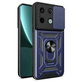 Newface Xiaomi Redmi Note 13 Pro 4G Pars Lens Yüzüklü Silikon - Lacivert