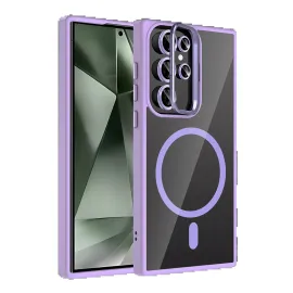 Joko Samsung Galaxy S24 Ultra Remim Lensli Magsafe Standlı Kapak - Lila