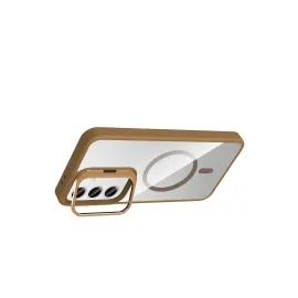 Joko Samsung Galaxy S25 Remim Lensli Magsafe Standlı Kapak - Kahverengi