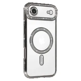 Newface Apple Iphone 17 Air Joke Simli Magneticsafe Kılıf - Gümüş