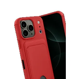 Newface Apple Iphone 17 Pro Kelvin Kartvizitli Silikon - Kırmızı