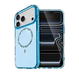 Newface Apple Iphone 17 Pro Live Diamond Magsafe Kapak - Mavi