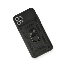 Newface Iphone 11 Pro Kılıf Pars Lens Yüzüklü Silikon - Siyah