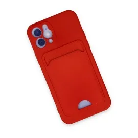 Newface Iphone 12 Kılıf Kelvin Kartvizitli Silikon - Kırmızı