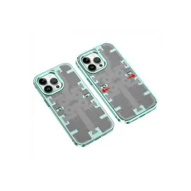 Newface Iphone 14 Pro Kılıf Mekanik Bumper Kapak - Yeşil