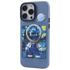 Newface Iphone 14 Pro Max Kılıf Prada Desenli Kapak - Prada Mavi - 1
