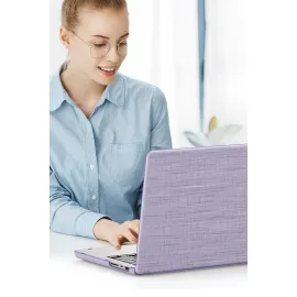 Newface Macbook Pro 16 2021 Macbook Kumaş Kapak - Mor