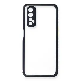 Newface Realme 7 Kılıf Miami Şeffaf Silikon - Lacivert