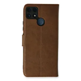 Newface Realme C25 Kılıf Trend S Plus Kapaklı Kılıf - Taba