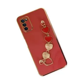 Newface Samsung Galaxy A03S Kılıf Esila Silikon - Kırmızı