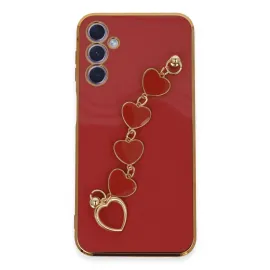 Newface Samsung Galaxy A24 4G Kılıf Esila Silikon - Kırmızı