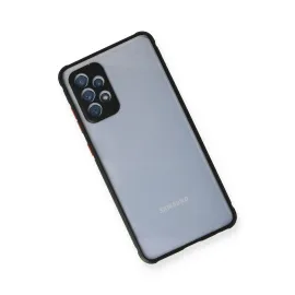 Newface Samsung Galaxy A72 Kılıf Miami Şeffaf Silikon - Siyah