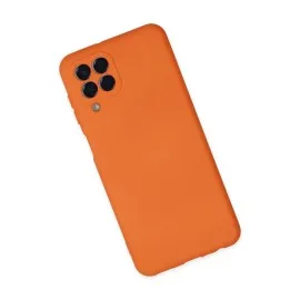 Newface Samsung Galaxy M33 Kılıf Nano Içi Kadife Silikon - Turuncu