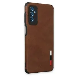 Newface Samsung Galaxy M52 5G Kılıf Loop Deri Silikon - Kahverengi