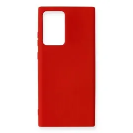 Newface Samsung Galaxy Note 20 Ultra Kılıf Nano Içi Kadife Silikon - Kırmızı