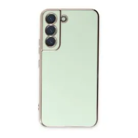 Newface Samsung Galaxy S22 Plus Kılıf Volet Silikon - Açık Yeşil