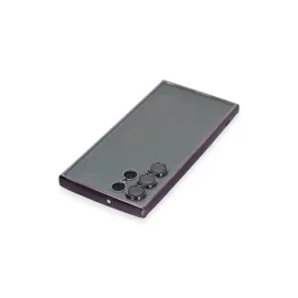 Newface Samsung Galaxy S22 Ultra Kılıf Razer Lensli Silikon - Mor