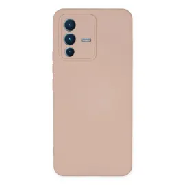 Newface Vivo V23 5G Kılıf Nano Içi Kadife Silikon - Pudra
