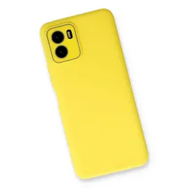 Newface Vivo Y15S Kılıf Lansman Glass Kapak - Sarı