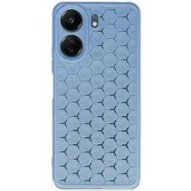 Newface Xiaomi Redmi 13C Kılıf Petek Silikon Kapak - Mavi