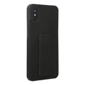 Newface Xiaomi Redmi 9A Kılıf Mega Standlı Silikon - Siyah