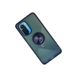 Newface Xiaomi Redmi K40 Kılıf Montreal Yüzüklü Silikon Kapak - Lacivert