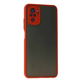 Newface Xiaomi Redmi Note 10 Kılıf Montreal Silikon Kapak - Kırmızı