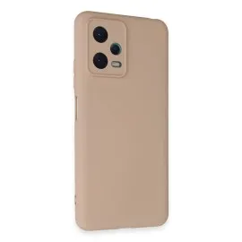 Newface Xiaomi Redmi Note 12 5G Kılıf Nano Içi Kadife Silikon - Pudra