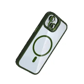 Joko Apple Iphone 15 Plus Remim Lensli Magsafe Standlı Kapak - Koyu Yeşil