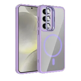 Joko Samsung Galaxy S25 Remim Lensli Magsafe Standlı Kapak - Lila