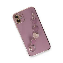 Newface Iphone 12 Kılıf Esila Silikon - Mor