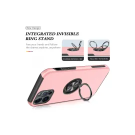 Newface Iphone 12 Pro Kılıf Elit Yüzüklü Kapak - Pembe