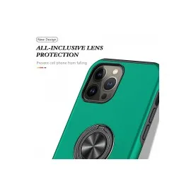 Newface Iphone 13 Pro Max Kılıf Elit Yüzüklü Kapak - Yeşil
