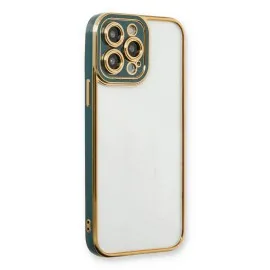 Newface Iphone 13 Pro Max Kılıf Liva Lens Silikon - Yeşil
