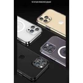Newface Iphone 15 Pro Max Kılıf Tron Şeffaf Magsafe Kapak - Şeffaf