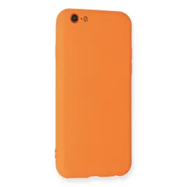 Newface Iphone 6 Kılıf Nano Içi Kadife Silikon - Turuncu