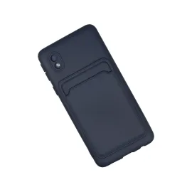Newface Samsung Galaxy A01 Core Kılıf Kelvin Kartvizitli Silikon - Lacivert