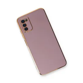 Newface Samsung Galaxy A03S Kılıf Volet Silikon - Mor