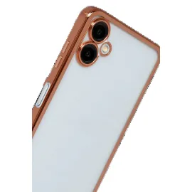 Newface Samsung Galaxy A07 4G Razer Lensli Silikon - Çöl Titanyum